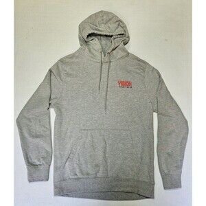 Vision Streetwear LOGO Mens Long Sleeve Hoodie  Color Grey Size M